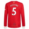 Maglia da Calcio a Maniche Lunghe Manchester United Harry Maguire 5 Casa 2021-22 per Uomo